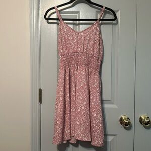 Pink floral sundress
